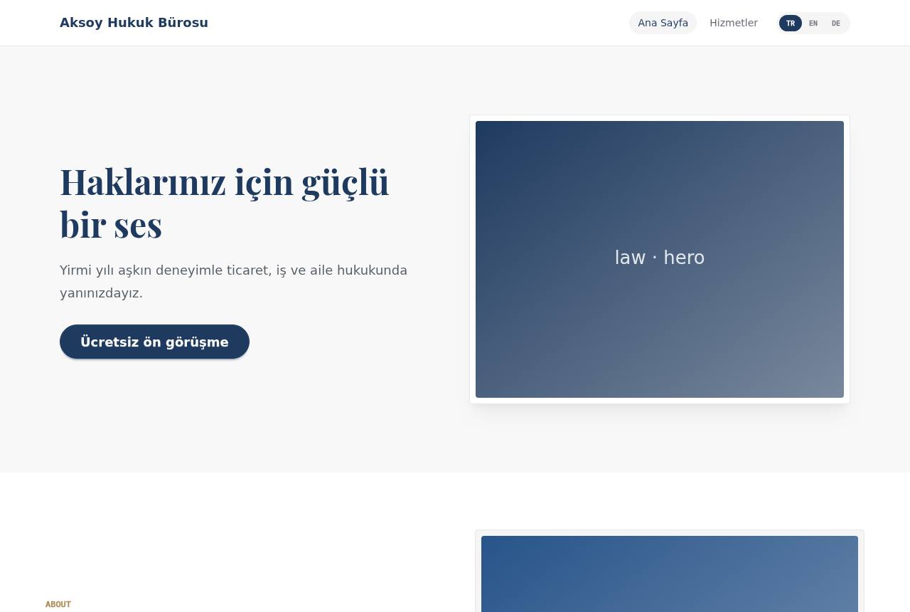 Aksoy Hukuk Bürosu — Preview
