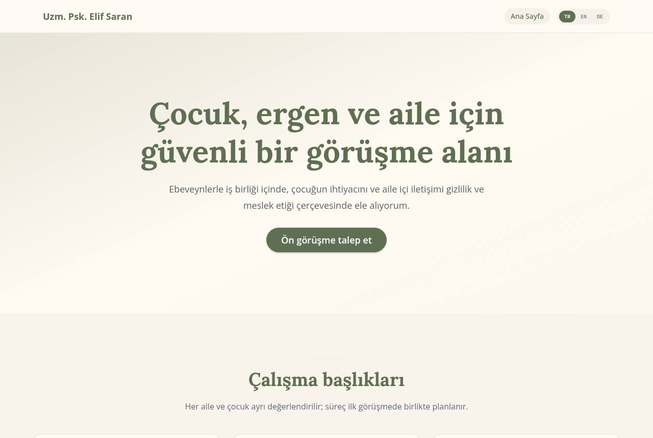 Çocuk ve Aile — Çocuk, ergen ve aile için güvenli bir görüşme alanı