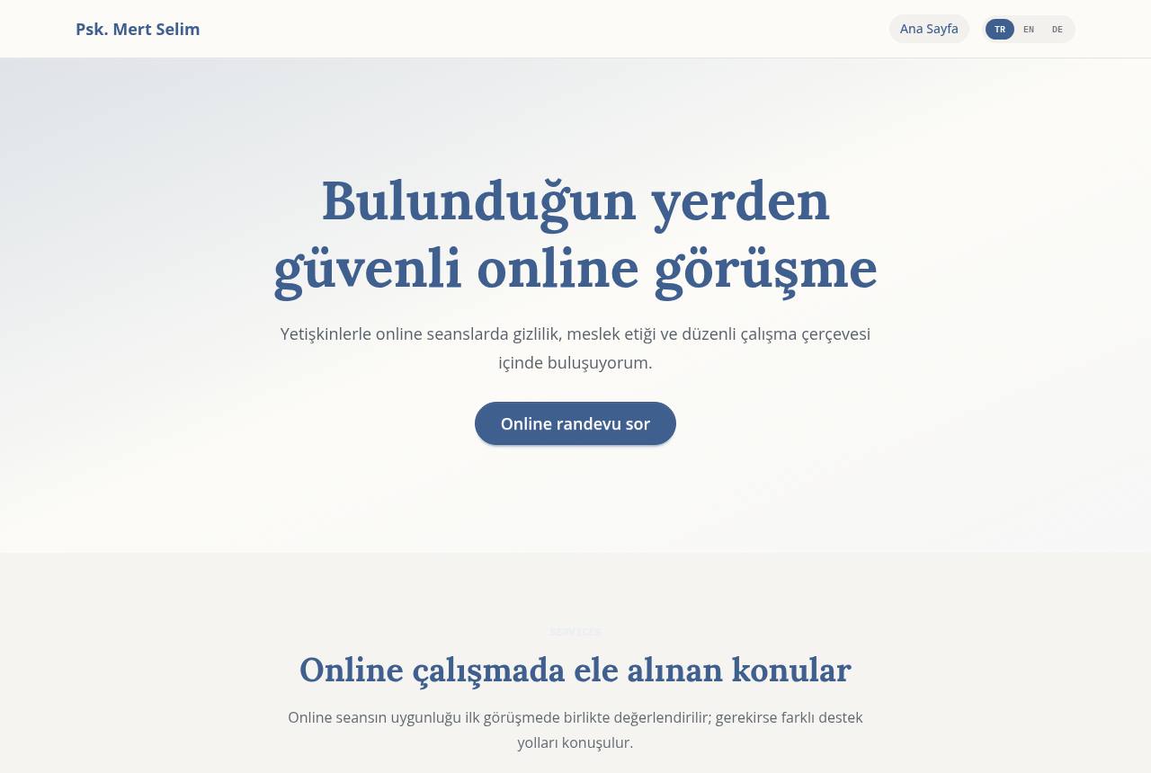 Online Terapi — Bulunduğun yerden güvenli online görüşme